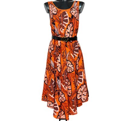 P 0003 Lightweight cotton strap dress, patterned