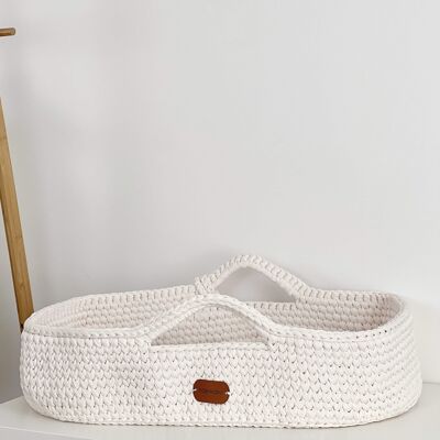 Couffin en crochet avec matelas Jade - fait main