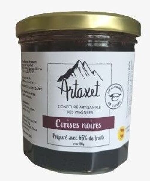 Confiture extra de cerise noire 320G - 65% de fruits