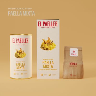 Gemischtes Paella-Paket für 3 Personen