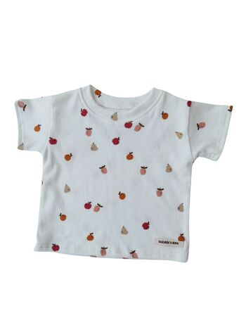 T-shirt à manches courtes aux fruits côtelés syriens 1