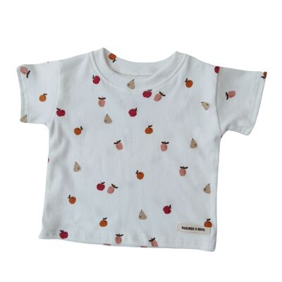 T-shirt à manches courtes aux fruits côtelés syriens