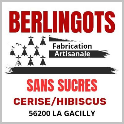 BERLINGOTS SAVEUR CERISE/HIBISCUS -SANS SUCRES-VRAC ou SACHETS