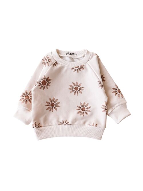 Baby cotton sweatshirt / sunflowers
