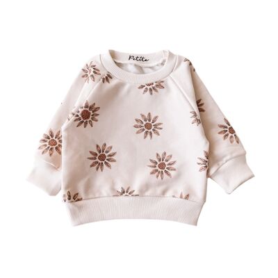 Baby-Sweatshirt aus Baumwolle / Sonnenblumen