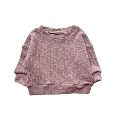 Maglione in maglia di cotone/lilla