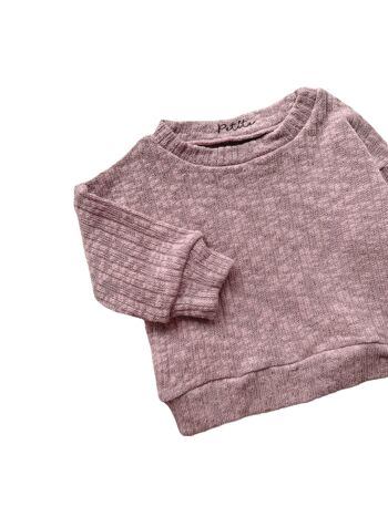 Pull en maille de coton / lilas 3