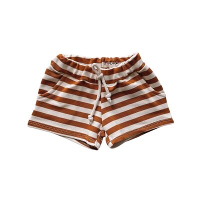 Shorts in cotone/arancio bruciato