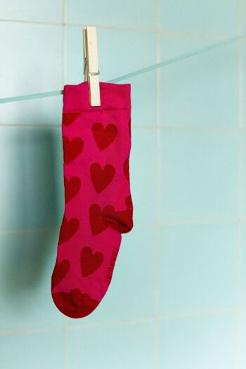 Chaussettes Georgette ##2699AG Coeur Rouge Kids 2