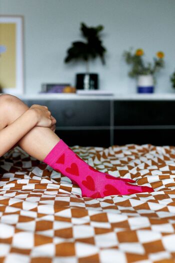 Chaussettes Georgette ##2699AG Coeur Rouge Kids 4