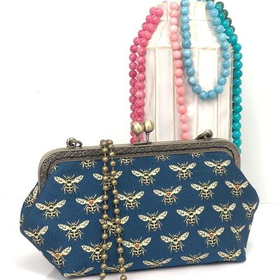 ABEILLES clutch in retro style French jacquard