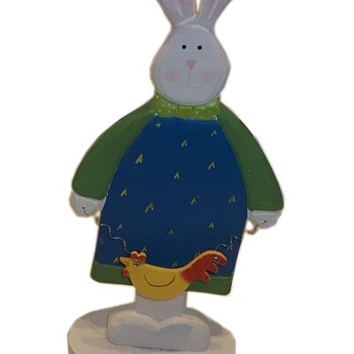 WOODEN "RABBIT" BLUE HEIGHT: 38cm KK-525