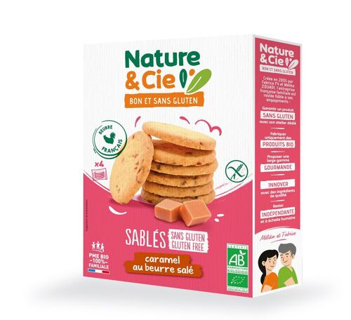 Biscuit Sablés caramel au beurre salé bio et sans gluten