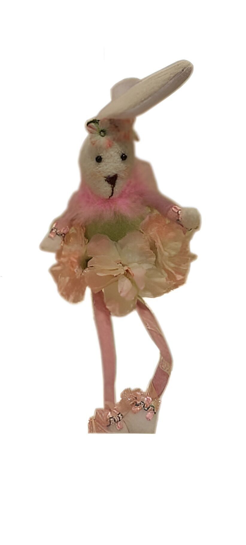 STUFFED "RABBIT" WITH FABRIC CLOTHES DIMENSION: 18cm KK-937B