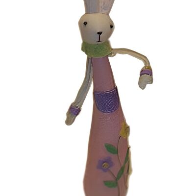 PELUCHE "LAPIN" AVEC VÊTEMENTS EN TISSU DIMENSION: 32cm KK-940