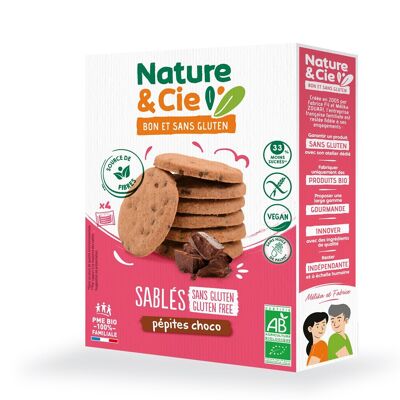 Biscuit Sablés aux pépites de chocolat Nature & Cie bio et sans gluten