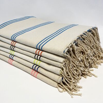 Fouta traditionnelle Calliope 100% coton 100X200CM colis assorti