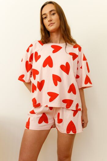 Pyjama coton BIO - Mi Amor Rose 1