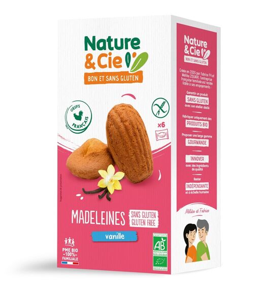 Madeleines à la vanille bio et sans gluten