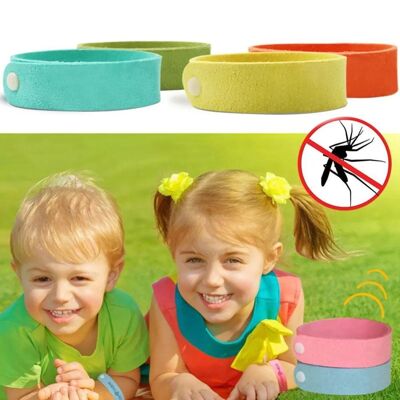 MOSQUITOBAND : Lot de 10 Bracelets Anti-Moustiques avec Citronnelle - Couleurs aléatoires