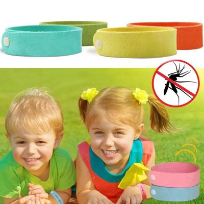 MOSQUITOBAND: Set of 10 Anti-Mosquito Bracelets with Citronella - Random Colors