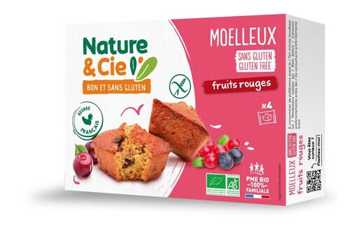 Gâteaux Moelleux aux fruits rouges Bio et Sans Gluten