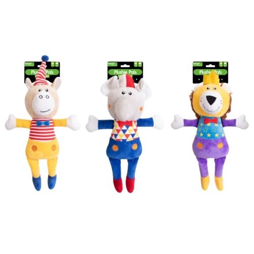 WufWuf Smart Choice Carnival Plush Dog Toy, 3 Pack