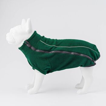 Veste pour chien en polaire chaude et confortable - Vert forêt 1