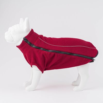 Veste pour chien en polaire chaude et confortable - Bordeaux