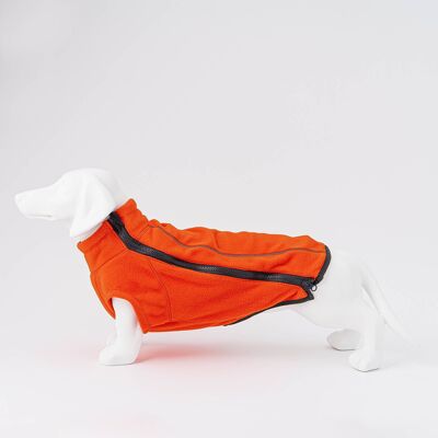 Chaqueta para perro acogedora y cálida de forro polar - Naranja