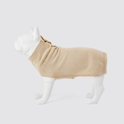 Maglione lavorato a maglia per cani - Beige