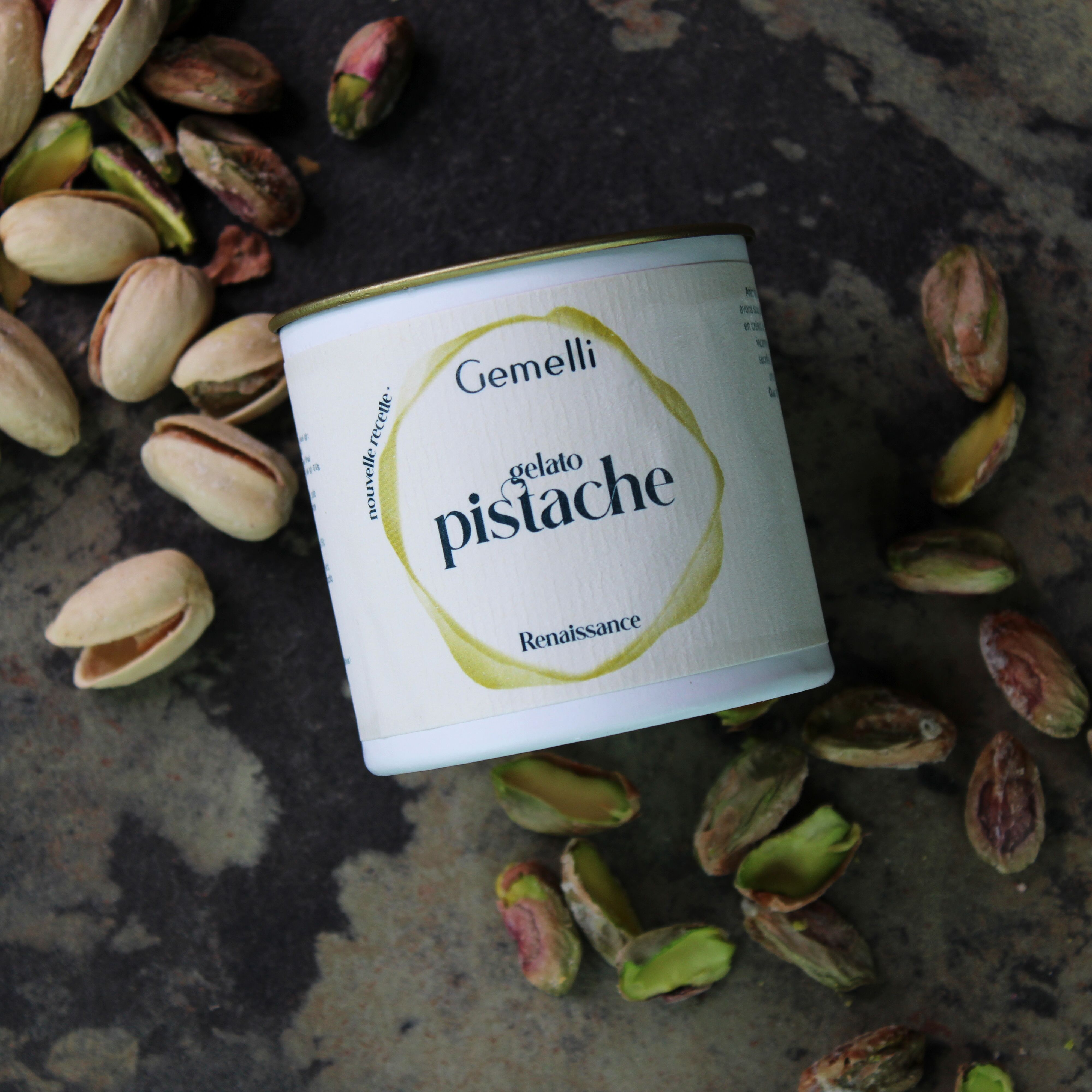 Helado casero de pistacho - 12 botes 100ml