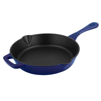 CS KOCHSYSTEME, ALPEN sartén 26 cm azul, hierro fundido esmaltado, apta para horno, apta para inducción