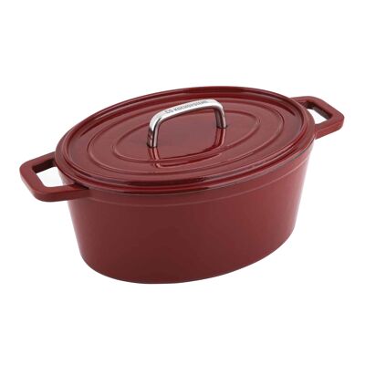 CS KOCHSYSTEME, ALPEN 31cm roaster red, enamelled cast iron, ovenproof, suitable for induction