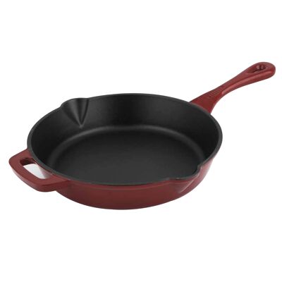 CS KOCHSYSTEME, ALPEN frying pan 26 cm red, enamelled cast iron, ovenproof, suitable for induction