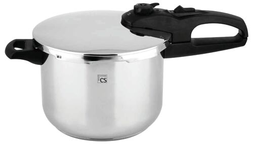 CS KOCHSYSTEME, KAISERSLAUTERN Schnellkochtopf 6L, Edelstahl, 2 Garstufen, induktionsgeeignet