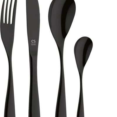 BOCHOLT 24-piece cutlery set black PVD coated