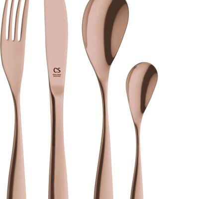 BOCHOLT 24-piece cutlery set rose gold PVD coated