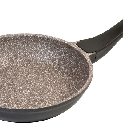 K2 frying pan made of die-cast aluminum with ILAG 5-layer granitec brown coating 20x4.5cm