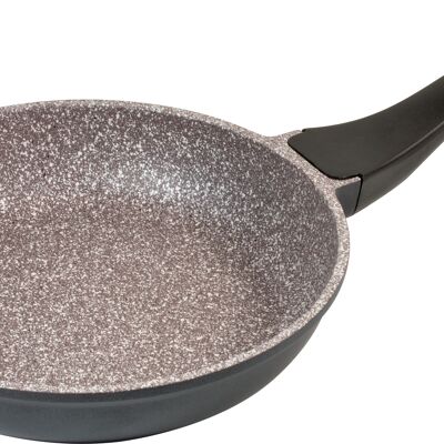 K2 frying pan made of die-cast aluminium with ILAG 5-layer granitec brown coating 24x5cm