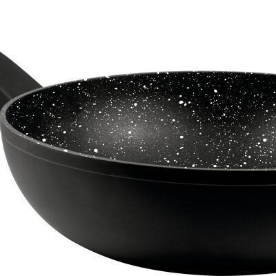 MARBURG forged wok 28cm, xylan marbled non-stick coating
