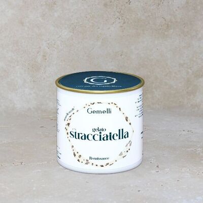 Glace artisanale Stracciatella - 12 pots 100ml