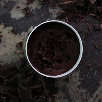 Sorbet artisanal chocolat noir sans sucre - 12 pots 100ml 3