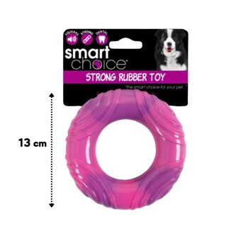 WufWuf & Smart Choice - Jouet pour chien avec anneau en caoutchouc tie-dye, paquet de 3 3