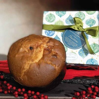 Panettone tradicional en scatola regalo