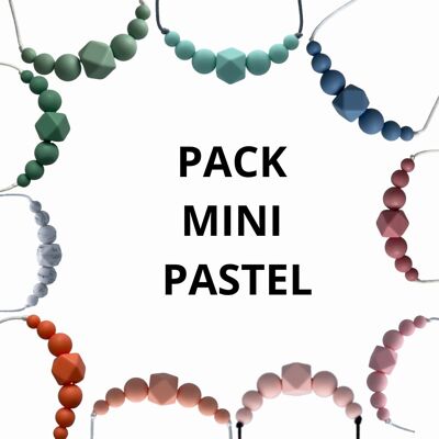 Colliers sensoriels d'allaitement - Pack Mini Poosh Pastels