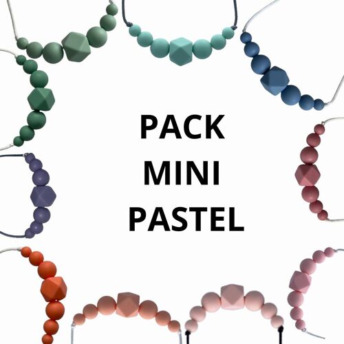 Colliers sensoriels d'allaitement - Pack Mini Poosh Pastels