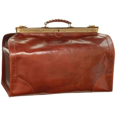 Old America Leather Travel Bag (Large). Brown