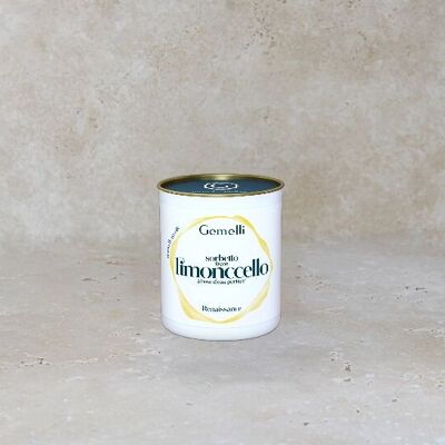 Handwerklich hergestelltes Limoncello-Sorbet – 8 Gläser à 400 ml