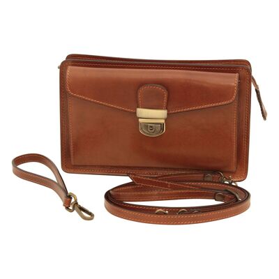 Leather Clutch - Brown